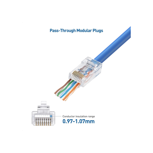 RJ45 CAT6e Pass Through ( 100pcs | 50pcs ) Online