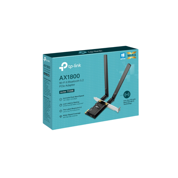 TP-Link ARCHER TX20E AX1800 Wi-Fi 6 Bluetooth 5.2 PCIe Adapter Discount