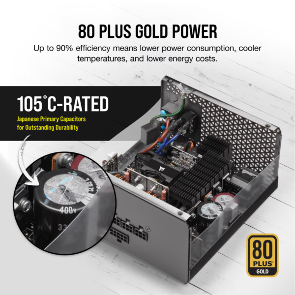 Corsair RM850X Cybernetics 850W 80+ GOLD ATX3.1 Power Supply CP-9020270-NA For Cheap