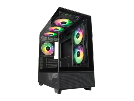 Tecware Infinity M ARGB Dual Tempered Glass mATX Case w  3x120mm ARGB Fans Online now