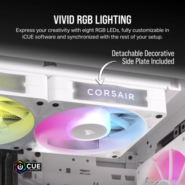 Corsair iCue Link RX120 RGB 120mm White PWM Single Fan Expansion CO-9051021-WW For Discount