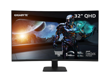 Gigabyte GS32QC 32  Curved VA 165Hz QHD 2560X1440 1ms MPRT Gaming Monitor Online now