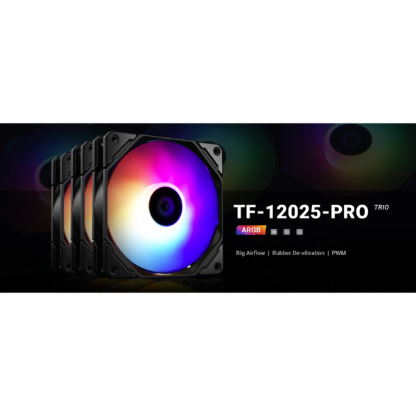 ID Cooling TF-12025 Pro ARGB Trio Fan ID-FAN-TF-12025-PRO-ARGB-TRIO For Discount