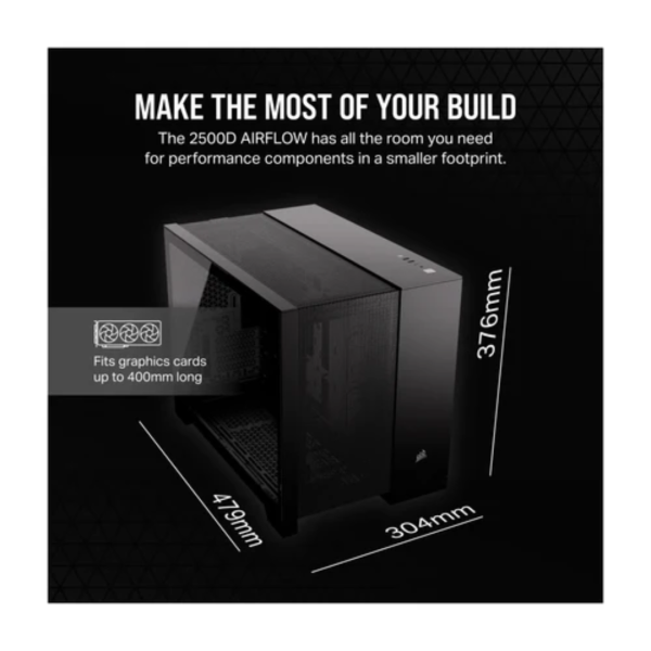 Corsair 2500D Airflow Black Dual Chamber Case CC-9011263-WW Sale