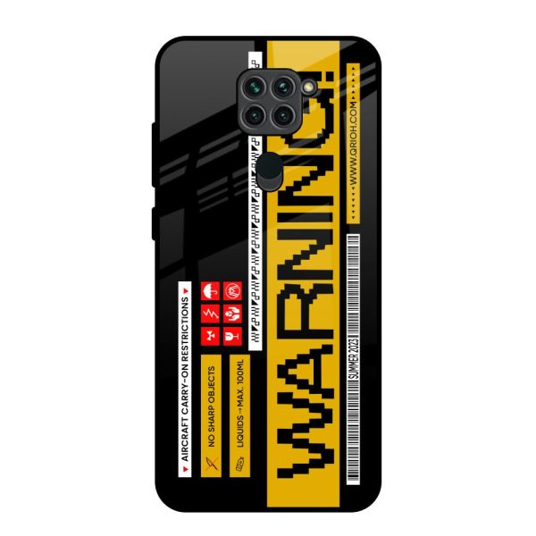 Aircraft Warning Glass Case for Redmi Note 9 Online Sale