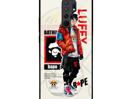 Bape Luffy Glass Case for Redmi 9 prime Discount