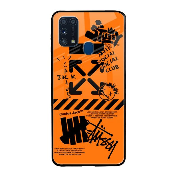 Anti Social Club Glass Case for Samsung Galaxy M31 Hot on Sale