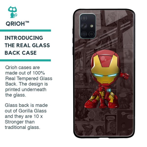 Angry Baby Super Hero Glass Case for Samsung Galaxy A71 Online Sale