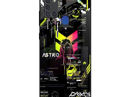 Astro Glitch Glass Case for Samsung A21s Sale