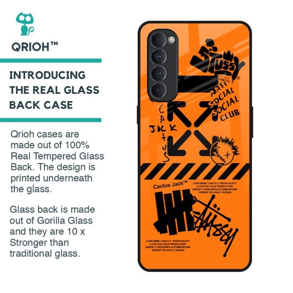 Anti Social Club Glass Case for Oppo Reno4 Pro Cheap