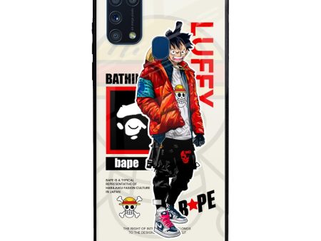 Bape Luffy Glass Case for Samsung Galaxy M31 Hot on Sale