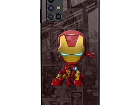 Angry Baby Super Hero Glass Case for Samsung Galaxy M31s on Sale