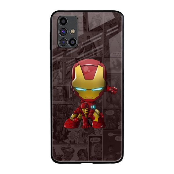 Angry Baby Super Hero Glass Case for Samsung Galaxy M31s on Sale