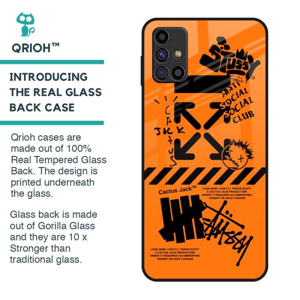 Anti Social Club Glass Case for Samsung Galaxy M31s Fashion