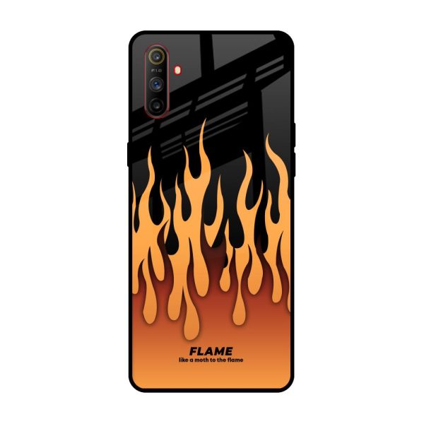 Fire Flame Glass Case for Realme C3 Online Hot Sale