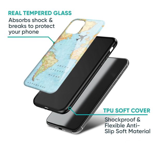 Travel Map Glass Case for Oppo F11 Pro For Sale