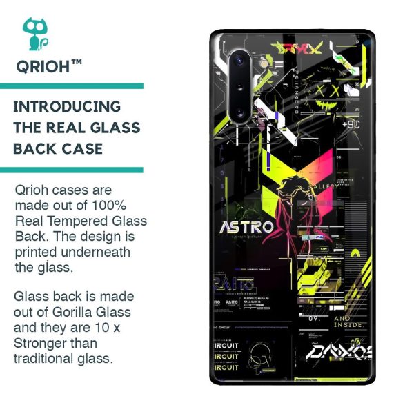 Astro Glitch Glass Case for Samsung Galaxy Note 10 Online Hot Sale