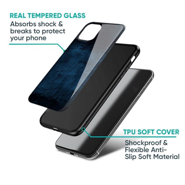 Dark Blue Grunge Glass Case for Samsung A21s Hot on Sale