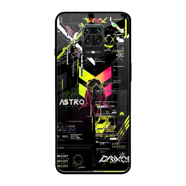 Astro Glitch Glass Case for Redmi Note 9 Pro Max Online