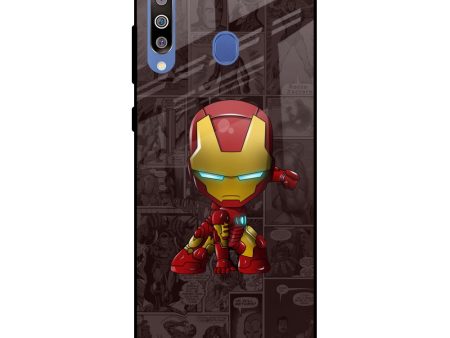 Angry Baby Super Hero Glass Case for Samsung Galaxy M40 Hot on Sale