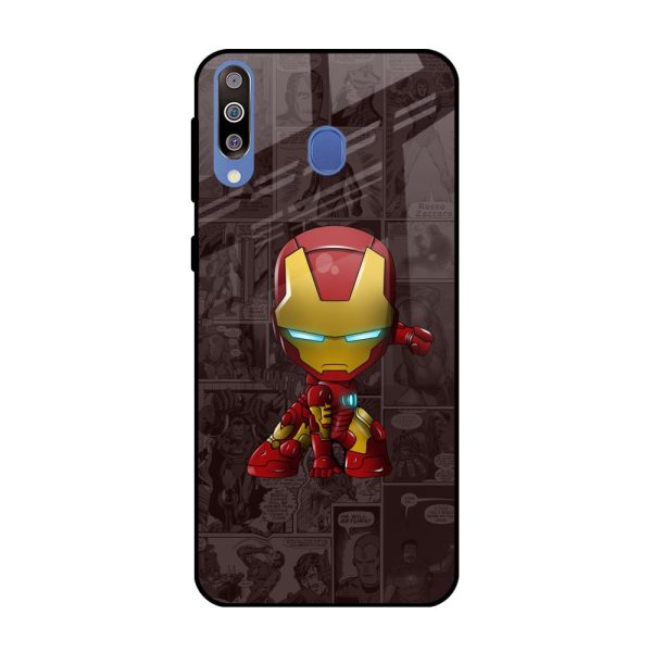 Angry Baby Super Hero Glass Case for Samsung Galaxy M40 Hot on Sale