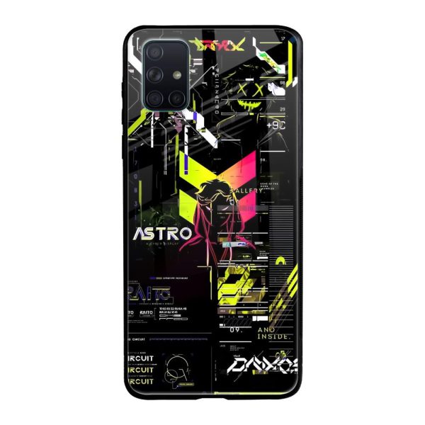 Astro Glitch Glass Case for Samsung Galaxy A51 For Sale