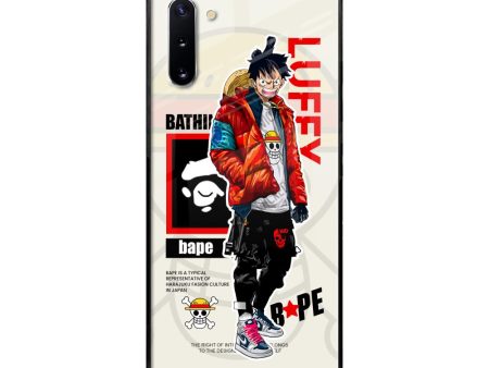 Bape Luffy Glass Case for Samsung Galaxy Note 10 For Cheap