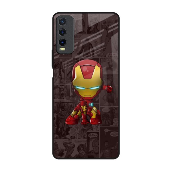 Angry Baby Super Hero Glass Case for Vivo Y20 Online Sale