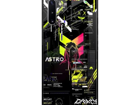 Astro Glitch Glass Case for Samsung Galaxy Note 10 Online Hot Sale