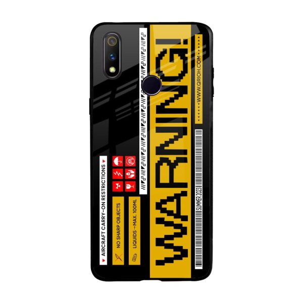 Aircraft Warning Glass Case for Realme 3 Pro Fashion