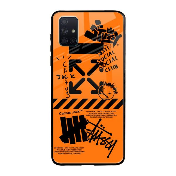 Anti Social Club Glass Case for Samsung Galaxy A71 For Sale