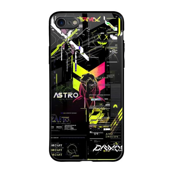 Astro Glitch Glass Case for iPhone SE 2020 For Discount