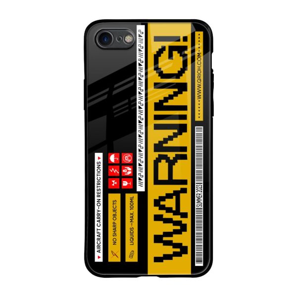 Aircraft Warning Glass Case for iPhone SE 2020 Fashion