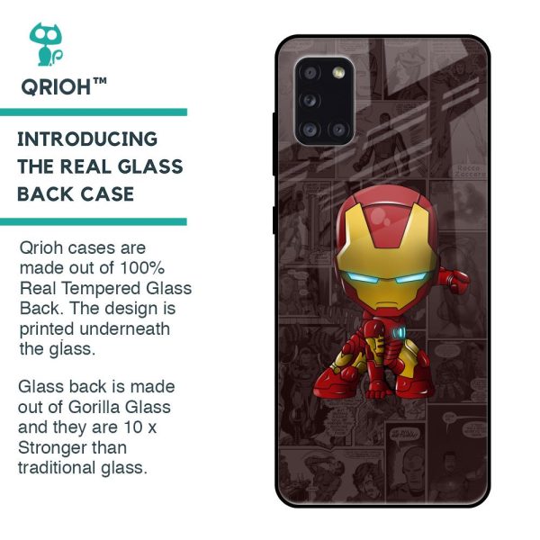 Angry Baby Super Hero Glass Case for Samsung Galaxy A31 Supply