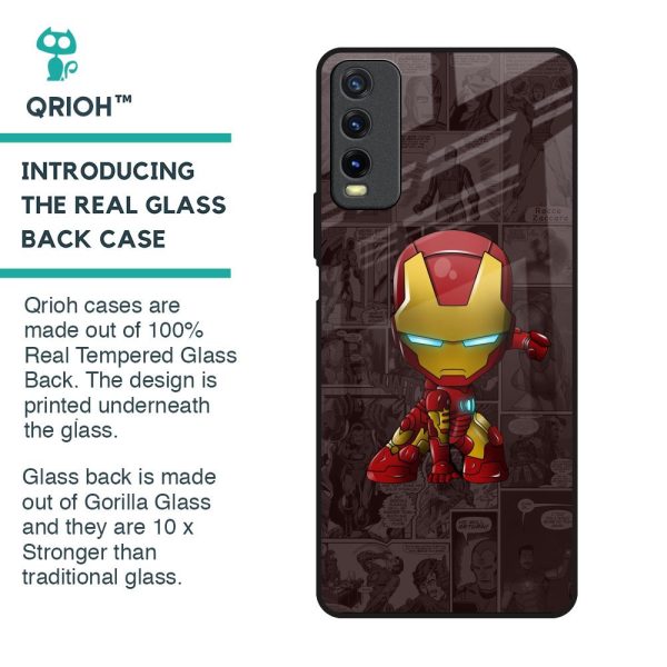 Angry Baby Super Hero Glass Case for Vivo Y20 Online Sale