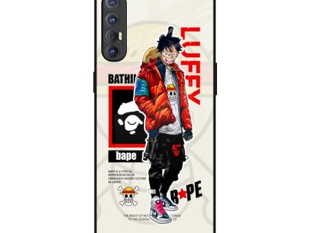 Bape Luffy Glass Case for Oppo Reno 3 Pro Hot on Sale