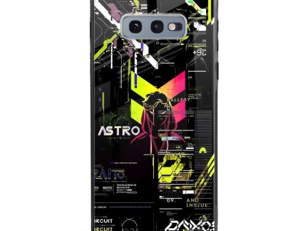 Astro Glitch Glass Case for Samsung Galaxy S10E Hot on Sale