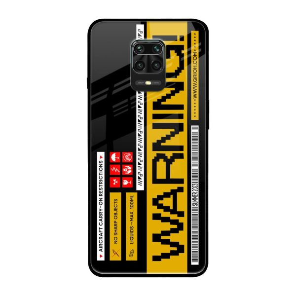 Aircraft Warning Glass Case for Xiaomi Redmi Note 9 Pro Online Sale