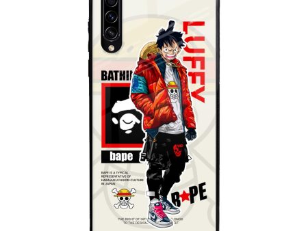 Bape Luffy Glass Case for Samsung Galaxy A30s For Sale