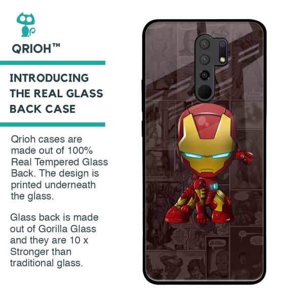 Angry Baby Super Hero Glass Case for Redmi 9 prime Fashion