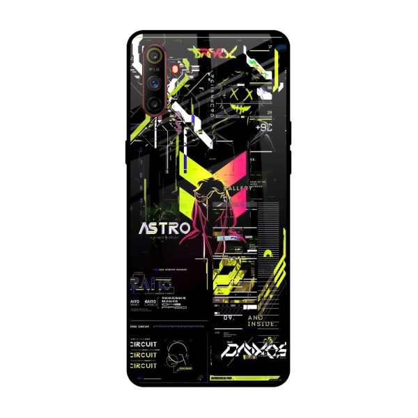 Astro Glitch Glass Case for Realme C3 Hot on Sale