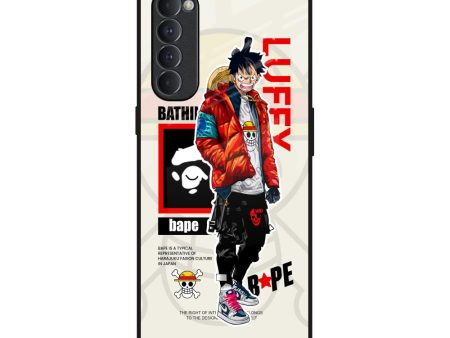 Bape Luffy Glass Case for Oppo Reno4 Pro Online Sale