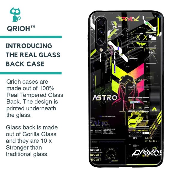 Astro Glitch Glass Case for Samsung Galaxy A50s Hot on Sale