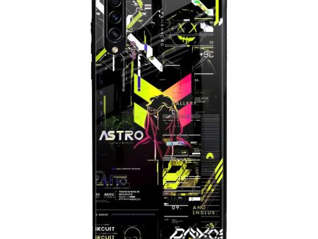 Astro Glitch Glass Case for Samsung Galaxy A50s Hot on Sale