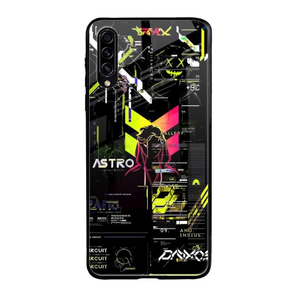 Astro Glitch Glass Case for Samsung Galaxy A50s Hot on Sale