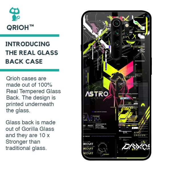 Astro Glitch Glass Case for Xiaomi Redmi Note 8 Pro Sale